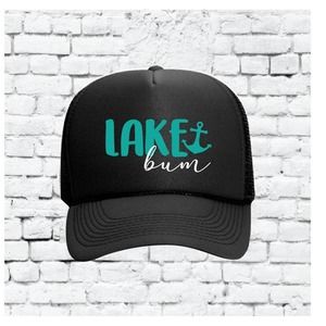 Lake Bum Anchor Trucker Hats Mesh Back Hat Snapback Summer Party Hats